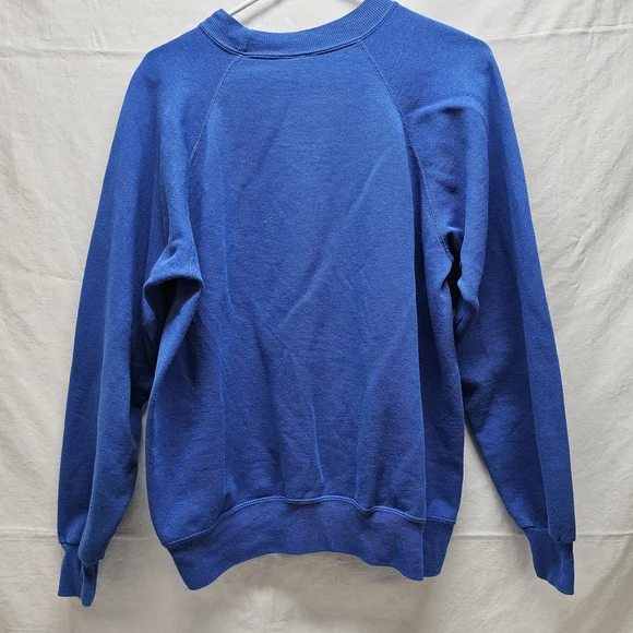Vintage 80s Hanes Activewear size Large blue sweatshirt w/ Arizona Native print - Picture 2 of 6